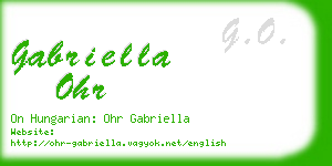 gabriella ohr business card